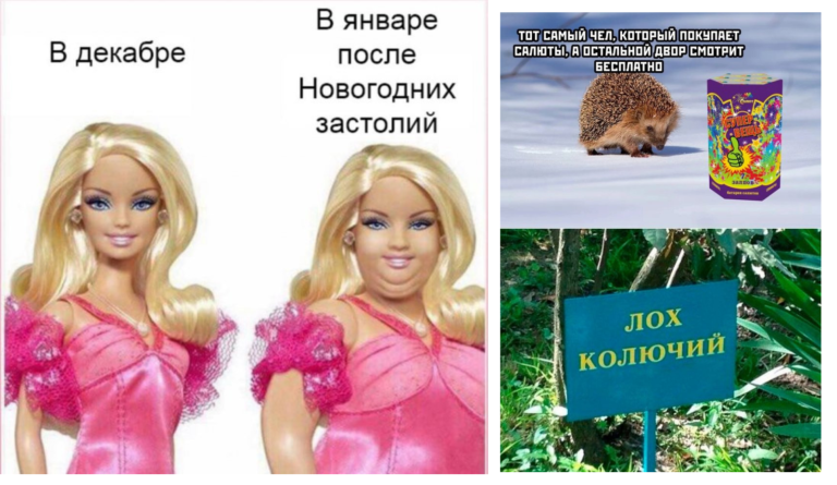 Прикольные картинки с надписями и новогодние застолья