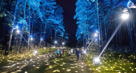 Световые тропы в Бикерниеки и парке Анниньмуйжас продлили свою работу на неделю