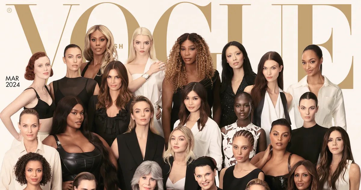 Британский журнал Vogue снял для обложки 40 легендарных героинь мировой величины