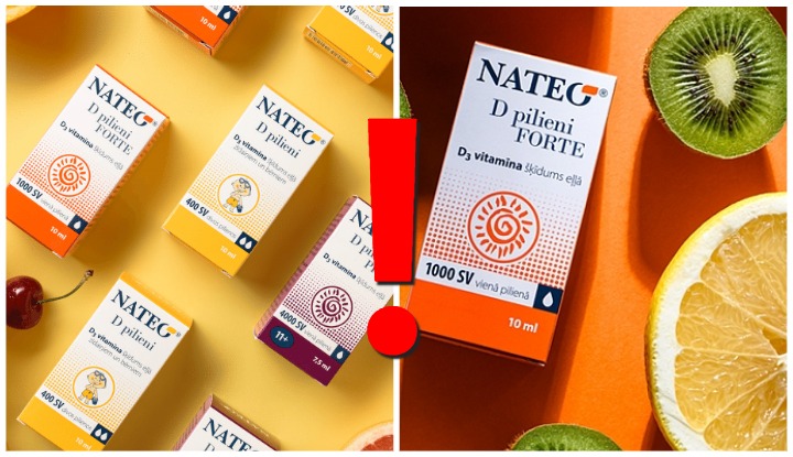 Осторожно! В Латвии остановлена продажа витамина D «Nateo D pilieni Forte». Есть случаи интоксикации