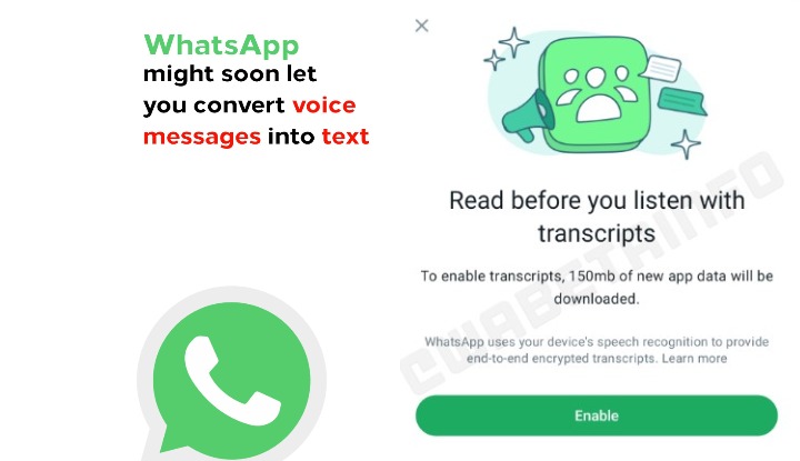 WhatsApp запускает функцию расшифровки звуковых сообщений. Для тех, кто не любит слушать