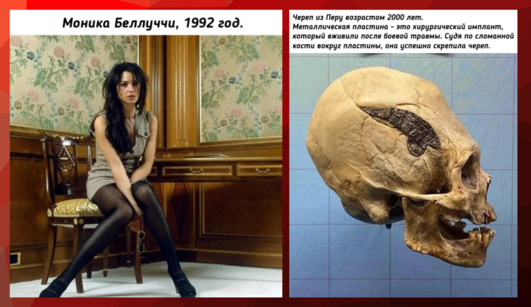Подборка редких исторических фотографий и череп из Перу