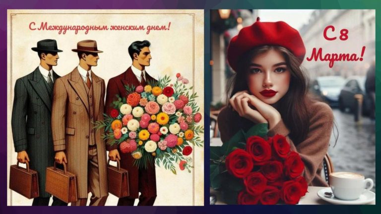 Цветы, торты и завтрак в постель: открытки на 8 марта