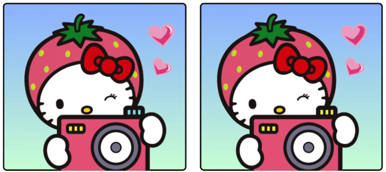 Hello Kitty: В чем секрет идеального фото? (Найди 3 отличия!)