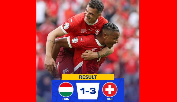 Евро 2024: Швейцария победила Венгрию 3:1