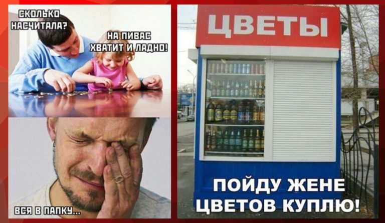 Пост алкогольного юмора на выходные и покупка цветов
