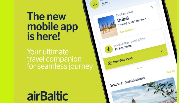 AirBaltic запускает новое мобильное приложение для цифровых посадочных талонов