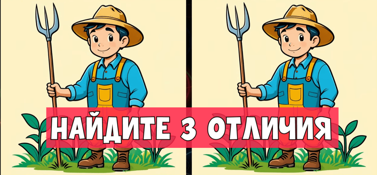 Три детали - не видали?! Найди отличия между фермерами и повысь самооценку!