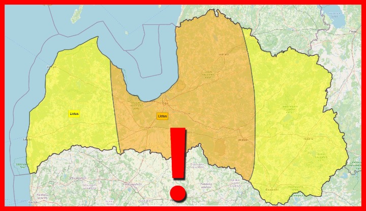 На Латвию идёт активный циклон: оранжевое предупреждение о затоплении