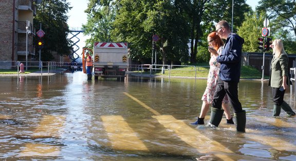 В Елгаве восстановлено движение транспорта
