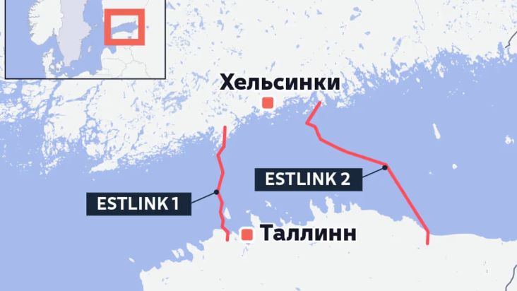 Финляндия расследует связь грузового судна с аварийным отключением кабеля EstLink2