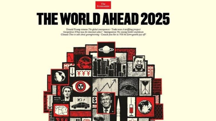 The Economist вышел с обложкой-прогнозом на 2025 год: что в ней зашифровано