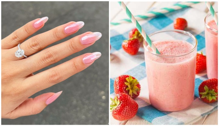 Клубника с молоком: тренд момента в мире nail art