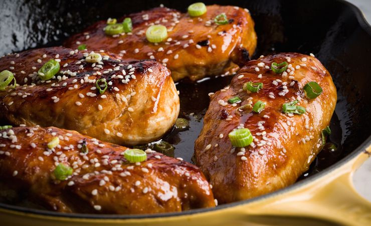 Куриное филе в маринаде из горчицы и меда. Быстро, сочно и нежирно!