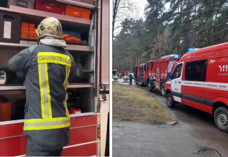 В общественном здании в Межапарке вспыхнул пожар.