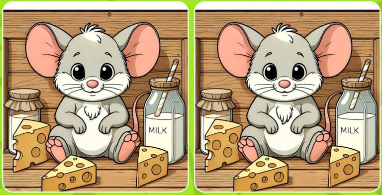 🧀🐭 Тайна сыра и молока: найди 3 отличия и стань супер-сыщиком!