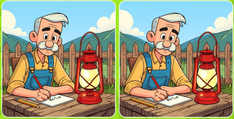 🕯️ Игра в «Найди три отличия» под светом керосиновой лампы! ✏️