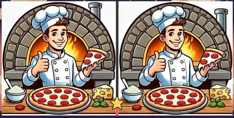 🍕 Где-то здесь закралась ошибка: найди 3 отличия у пиццайоло! 👨‍🍳