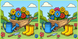 🌸 Цветочный квест: найди три отличия до того, как зацветёт весь сад! 🌼