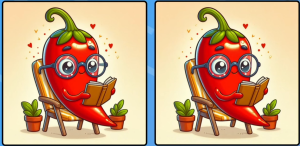 🌶️ «Пылающее чтиво»: найди 3 отличия у самого умного перца в мире!