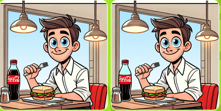 🍔 Кто тут подменил бургер? Найди 3 отличия до того, как остынет картошка фри! 🍟
