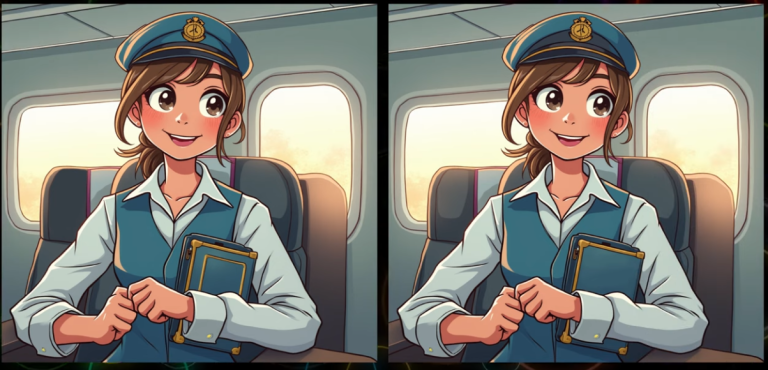 🎩 Проводница в деле — найди три отличия до следующей станции! 🚂🔍