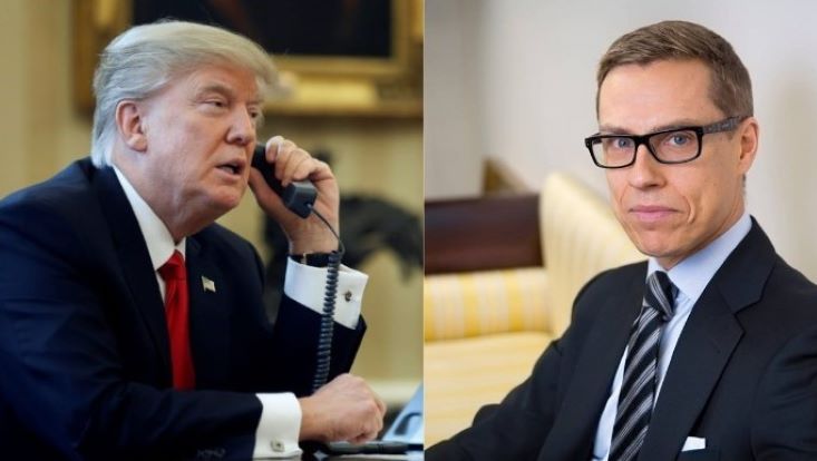 Европейские лидеры во время обеда решили позвонить Трампу по мобильному. Говорят, он ответил