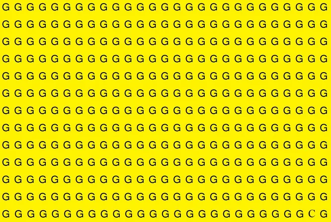 🧠 Ваш мозг справится? Найдите букву C среди букв G за считаные секунды