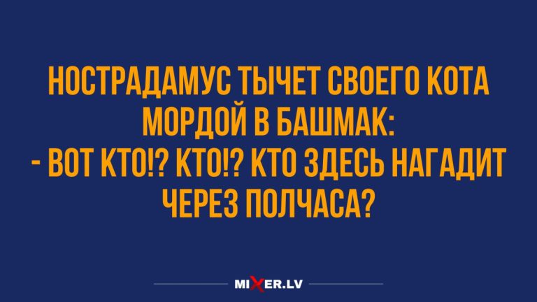 Лучшие анекдоты недели и кот Нострадамуса
