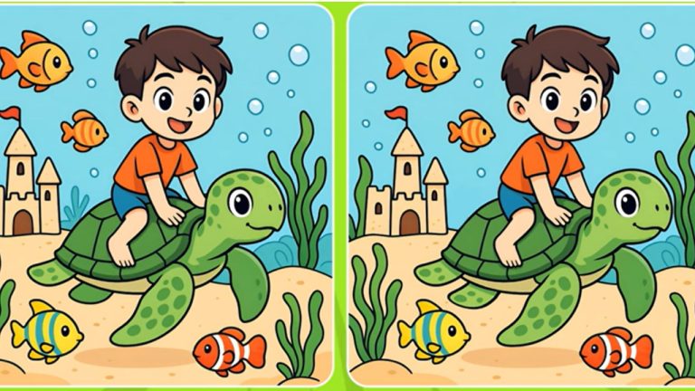 🐢 Ныряем за внимательностью: сможешь найти 3 отличия под водой?