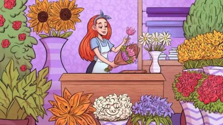 🌸 Кто прячется среди цветов? Найдите 3 скрытых лица на этой картинке!