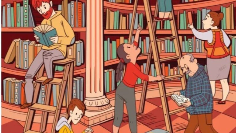 Вы гений, если сможете найти все 10 скрытых предметов в библиотеке, но бонусные очки вы получите, если обнаружите спрятанную сову.