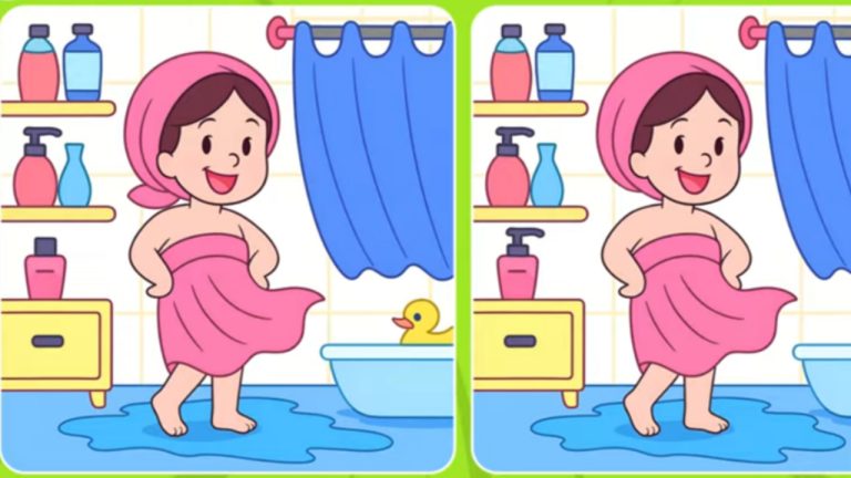 Пора немного размять мозг: найдите 3 отличия в ванной комнате!