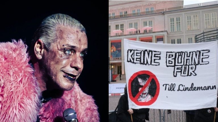 В Лейпциге прошел митинг против солиста Rammstein Тилля Линдеманна