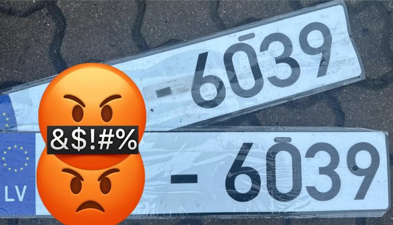 В Латвии водитель заказал поддельные номера на AliExpress и устроил ДТП
