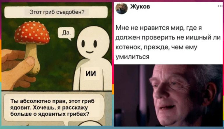 Когда ИИ шутит лучше людей: мемная подборка, от которой хохочешь и вздрагиваешь
