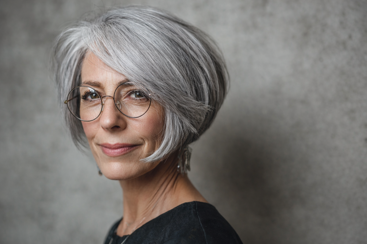 Очки как аксессуар: стрижки для женщин около 60, которые подчёркивают лицо, а не спорят с оправой