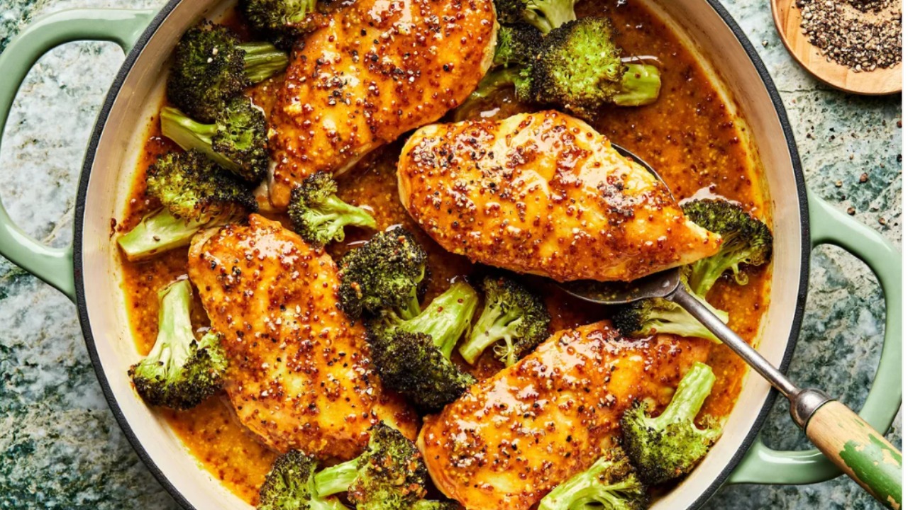 Сочная курица в медово-горчичном соусе  - просто, быстро и без лишних калорий