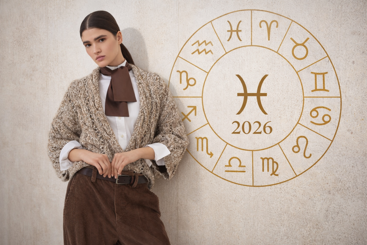 Астрологическая иллюстрация знака Рыбы на фоне мягкого света, символизирующая внутренний рост, стабильность и обновление в 2026 году.