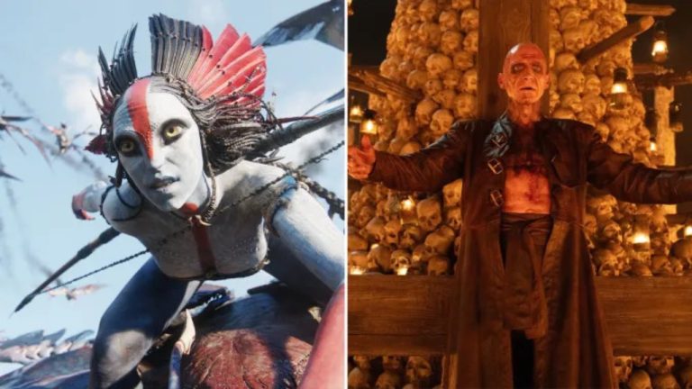 Афиши фильмов «Avatar: Fire and Ash» и «28 Years Later: The Bone Temple» в кинотеатре — иллюстрация к итогам проката в США
