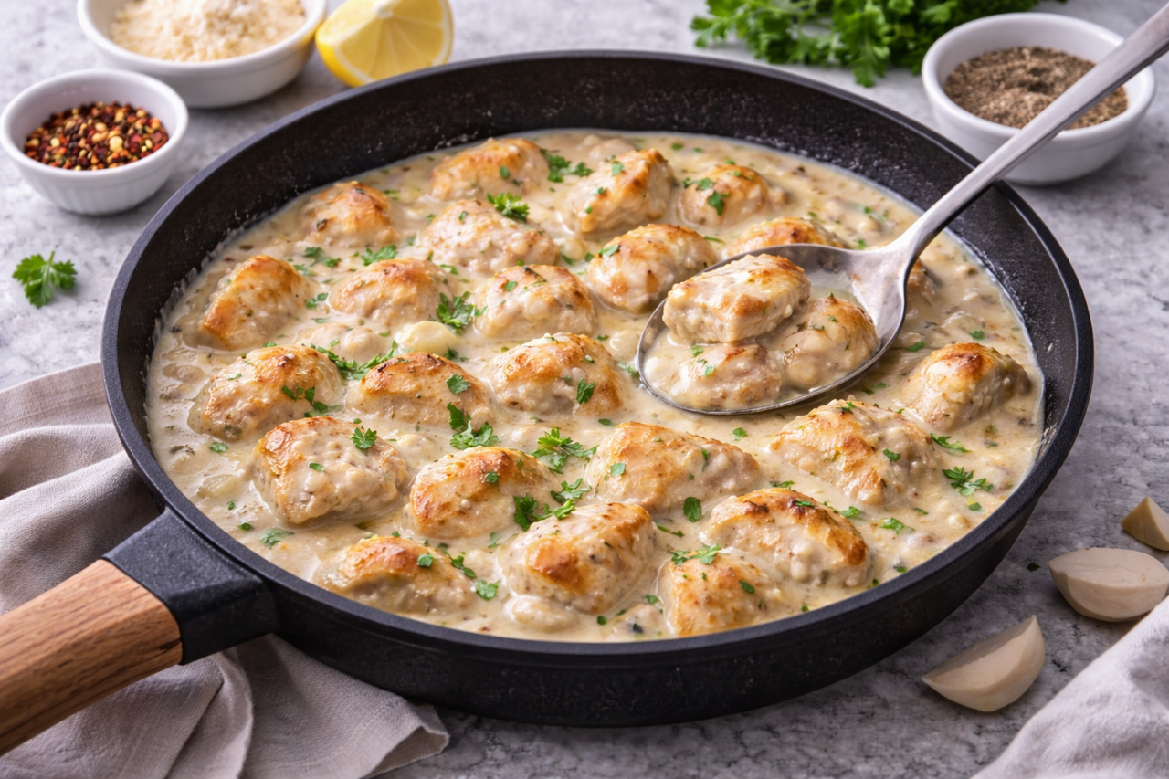 ⏱️🍗 Сливочно чесночная курица, которая спасает вечер за полчаса