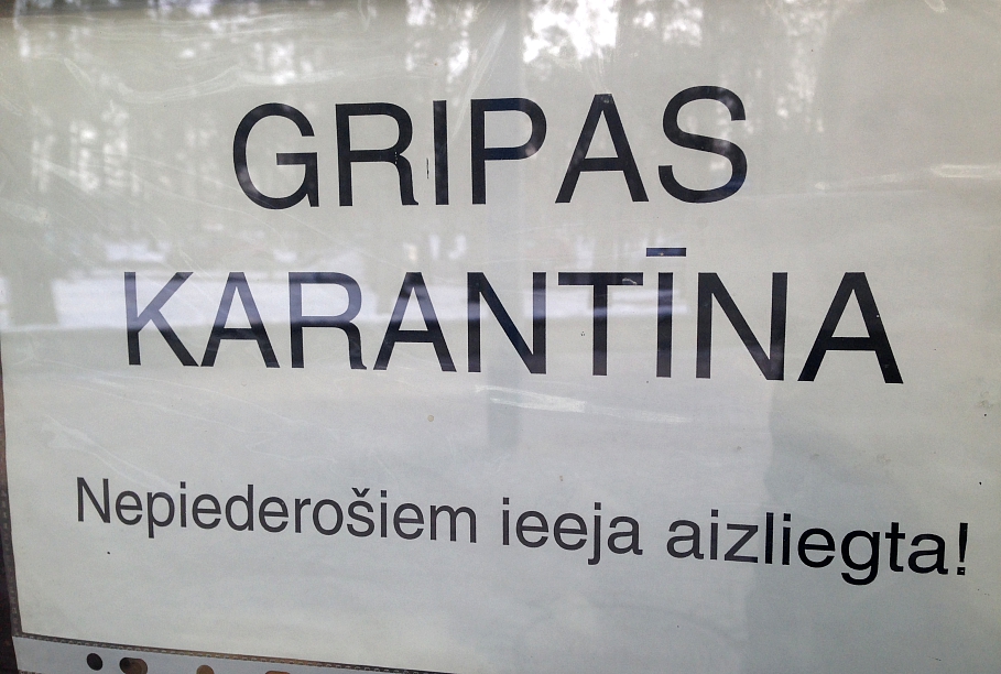 Эпидемия гриппа в Латвии: Екабпилс лидирует по числу заболевших
