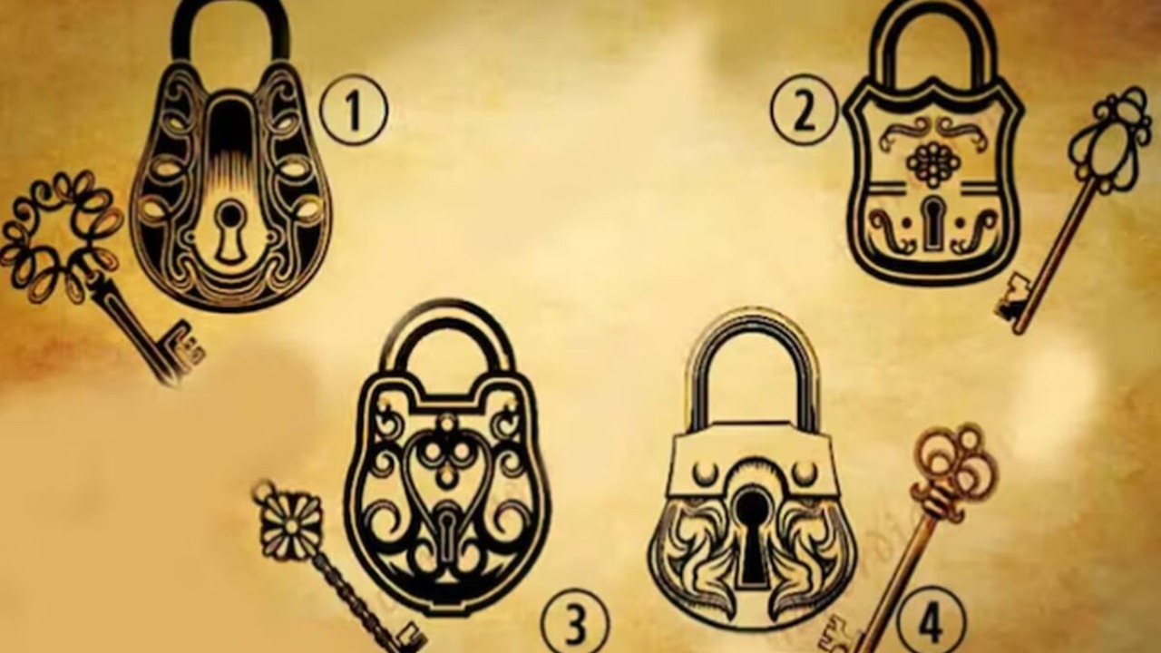 Визуальный психологический тест с четырьмя замками и ключами - выберите, какой замок хотите открыть, и узнайте особенности своей личности