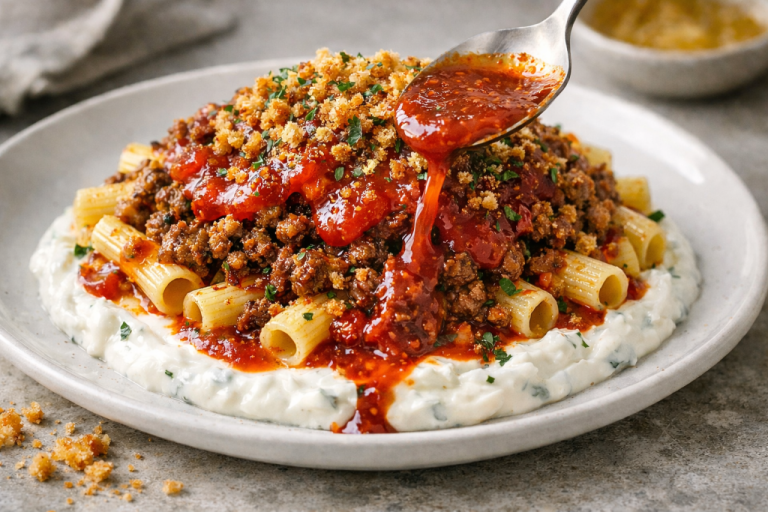 Турецкая паста дома: два соуса, две текстуры, хруст сверху