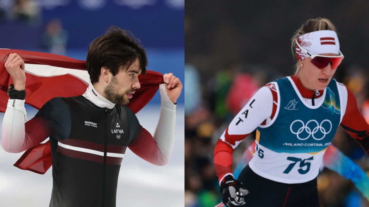 На закрытии Олимпийских игр знаменосцами Латвии будут Эйдука и Крузберг