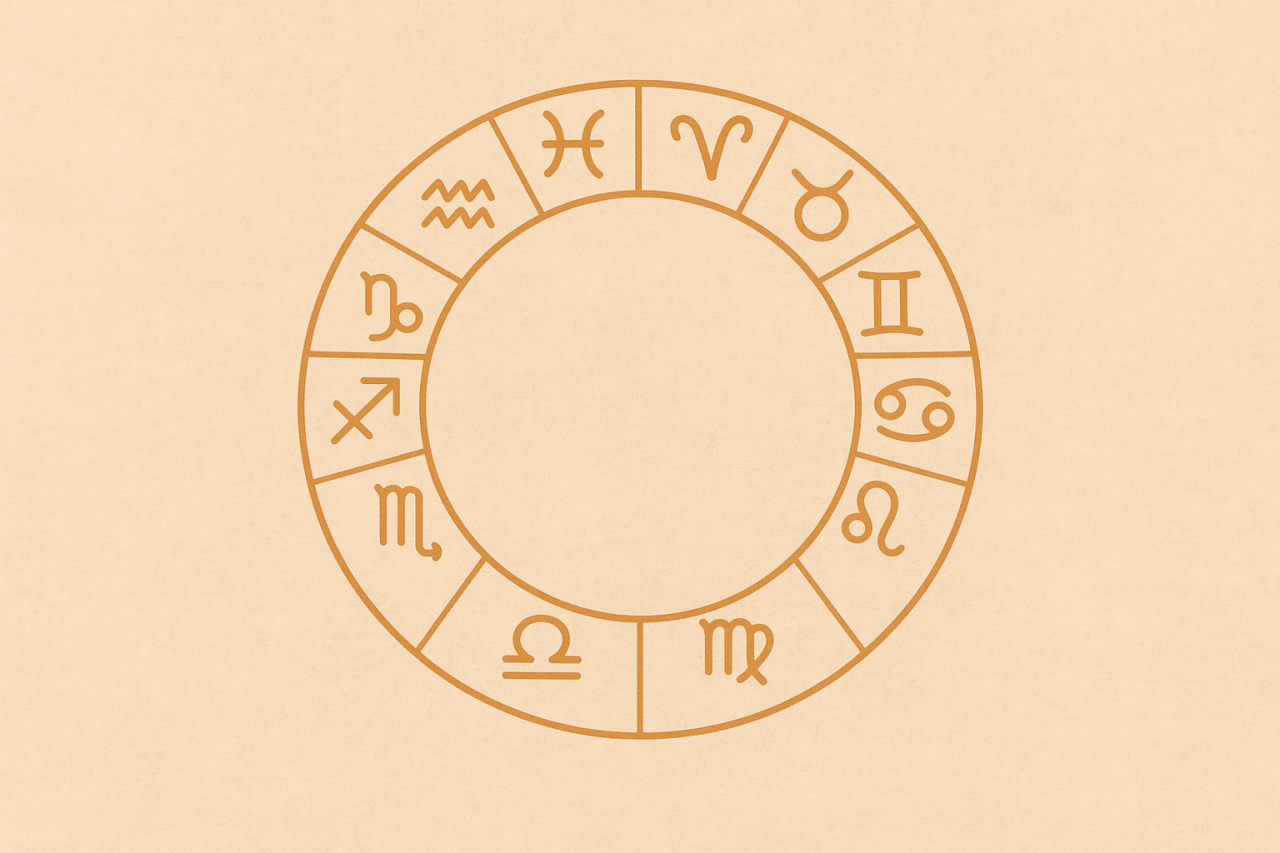 Гороскоп на 8 февраля 2026 года — зодиакальный круг на нейтральном фоне, воскресный прогноз для всех знаков зодиака