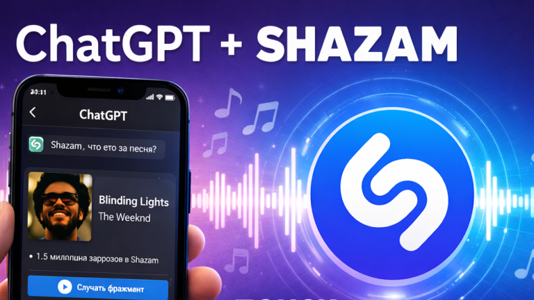 В ChatGPT появилась функция Shazam: бот научился распознавать музыку