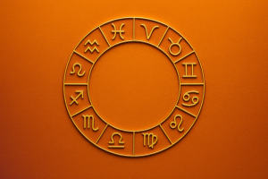 зодиакальный круг со знаками зодиака на мягком нейтральном фоне — иллюстрация к гороскопу на 22 марта 2026 года.