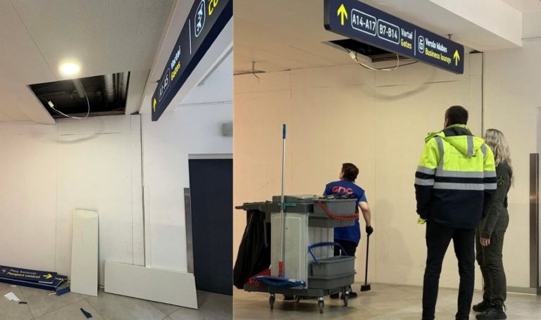 В Вильнюсском аэропорту обвалился потолок - никто не пострадал