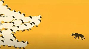 оптическая иллюзия с овцами и скрытой лисой — тест на реакцию на перемены и внутренние блоки